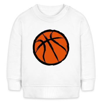 Basketball - Baby Organic Sweatshirt Baby Changer von Stanley/Stella - Weiß - Vorne