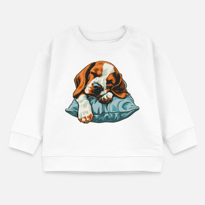 Beagle endormi Sweat bébé bio Stanley/Stella