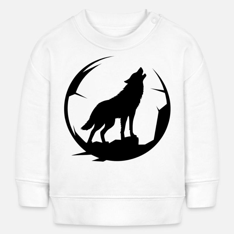 Wolf - Protection de la nature - Sweat bébé bio Stanley/Stella - blanc