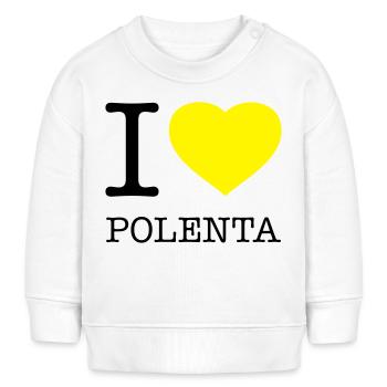 I LOVE POLENTA Mais - Baby Organic Sweatshirt Baby Changer von Stanley/Stella - Weiß - Vorne