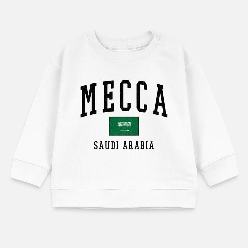 Mecque, Arabie Saoudite : Conception du drapeau Sweat bébé bio Stanley/Stella