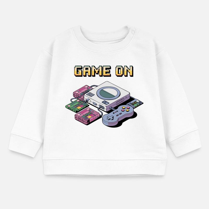 Conception de console de jeu rétro Sweat bébé bio Stanley/Stella