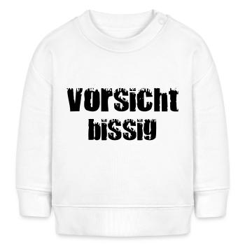 Vorsicht Bissig Black - Baby Organic Sweatshirt Baby Changer von Stanley/Stella - Weiß - Vorne