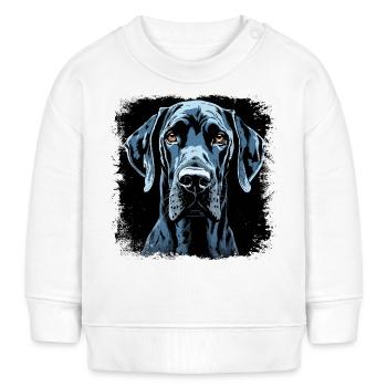 Deutsche Dogge - Baby Organic Sweatshirt Baby Changer von Stanley/Stella - Weiß - Vorne