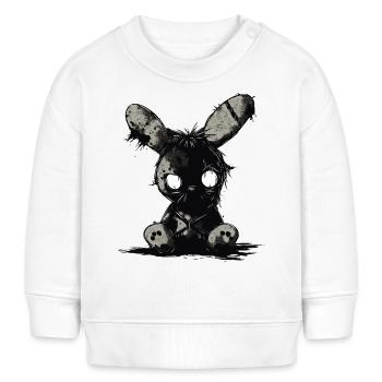 Mignon lapin effrayant - Sweat bébé bio Stanley/Stella - blanc - Devant