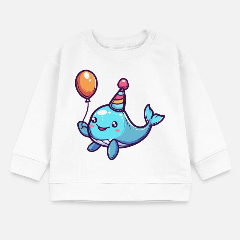 Wal Geburtstag Comic Niedlich Baby Organic Sweatshirt Baby Changer von Stanley/Stella