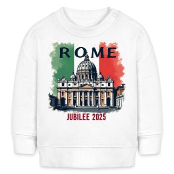 Rom Jubiläum Pilger der Hoffnung 2025, Vatikan v1 - Baby Organic Sweatshirt Baby Changer von Stanley/Stella - Weiß - Vorne