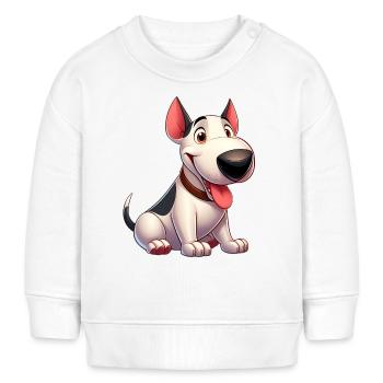 bull terrier - Sweat bébé bio Stanley/Stella - blanc - Devant