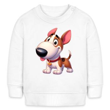 bull terrier - Sweat bébé bio Stanley/Stella - blanc - Devant