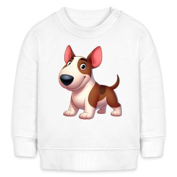 bull terrier - Sweat bébé bio Stanley/Stella - blanc - Devant