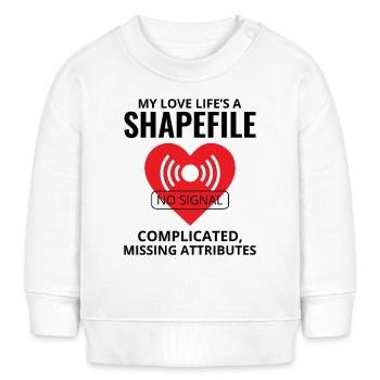 Shapefile GIS Analyst Humor Geospatial Tech - Baby Sweatshirt by Stanley/Stella - white - Front
