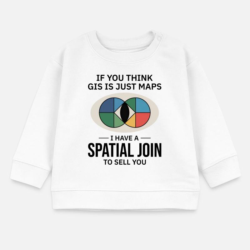 GIS Spatial Join Map Data Analysis Baby Sweatshirt by Stanley/Stella