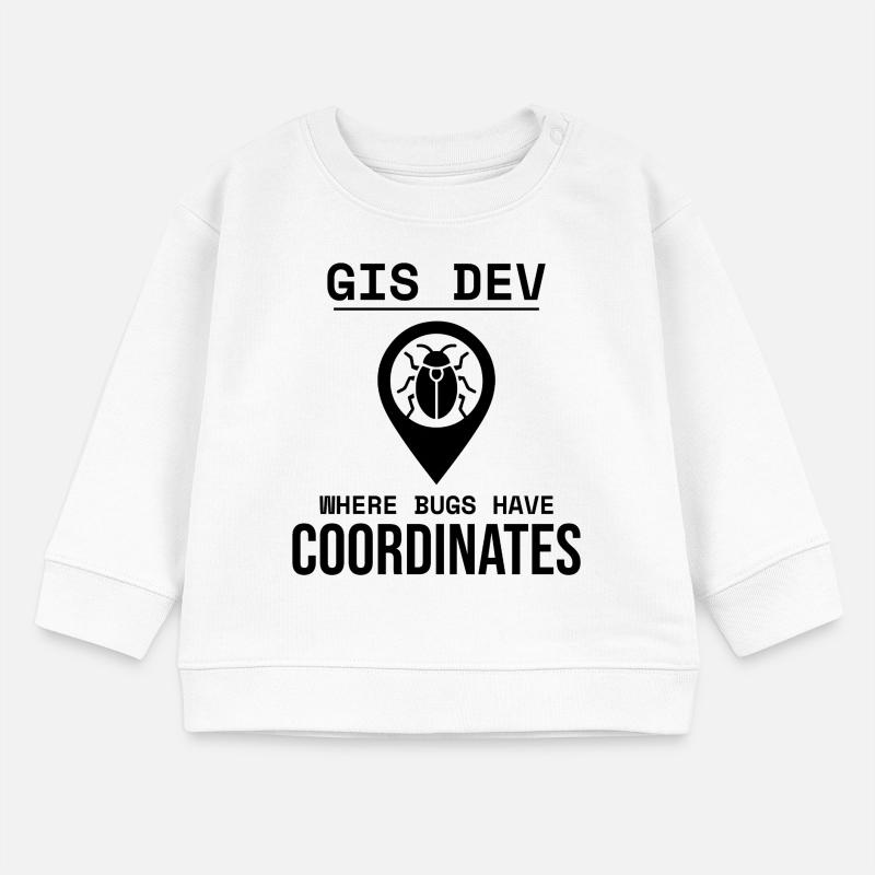 GIS Dev Debugging Coordinates Geospatial Bug Baby Organic Sweatshirt Baby Changer von Stanley/Stella