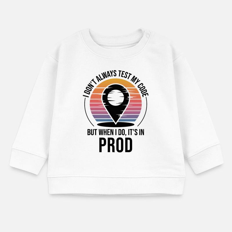 Entwickler Programmierer Programmierer Prod Testing Humor Baby Organic Sweatshirt Baby Changer von Stanley/Stella