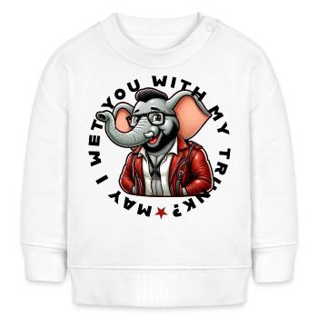puissé-je te mouiller avec ma trompe - Sweat bébé bio Stanley/Stella - blanc - Devant