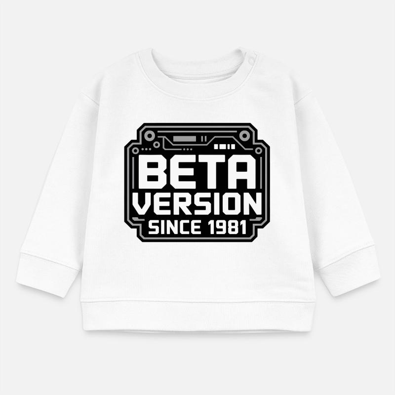 Retro Tech Logo Design Baby Organic Sweatshirt Baby Changer von Stanley/Stella