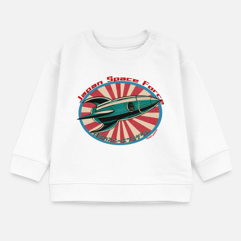 Retro Space Rocket - Japan Space Force Baby Organic Sweatshirt Baby Changer von Stanley/Stella