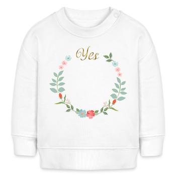Yes - Baby Organic Sweatshirt Baby Changer von Stanley/Stella - Weiß - Vorne