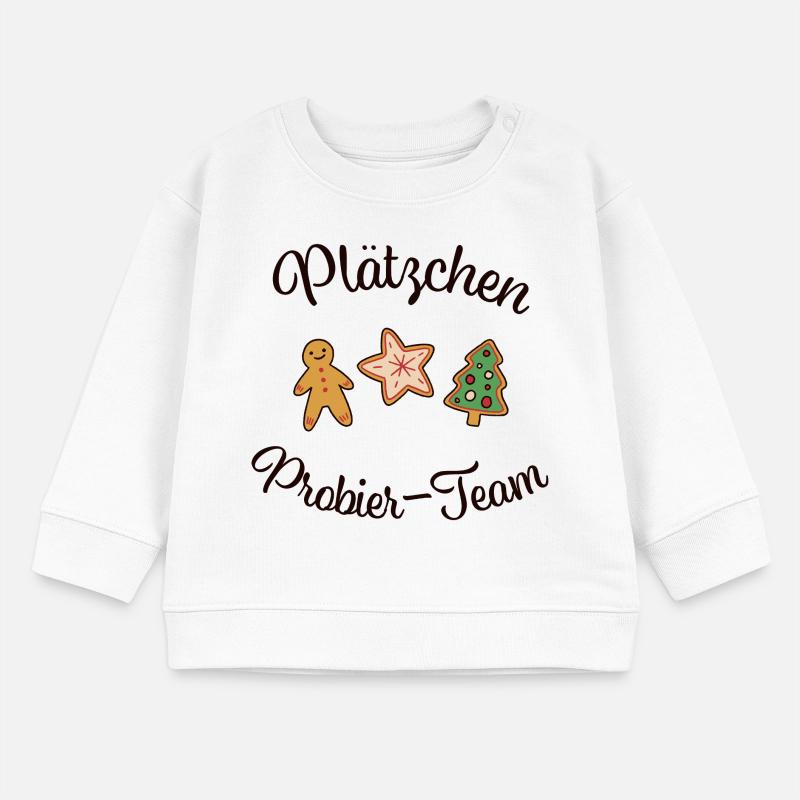 "PLÄTZCHEN - PROBIER - TEAM" Weihnachten backen Baby Organic Sweatshirt Baby Changer von Stanley/Stella