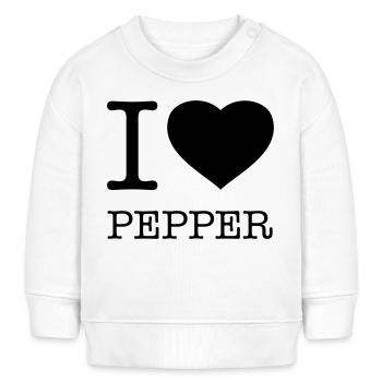 J’AIME LE POIVRE Pfeffer - Sweat bébé bio Stanley/Stella - blanc - Devant