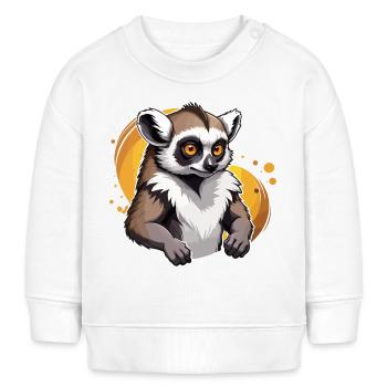 Starker Lemur - Baby Organic Sweatshirt Baby Changer von Stanley/Stella - Weiß - Vorne