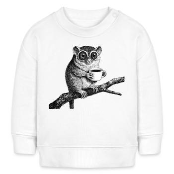 Kaffee Tarsier - Baby Organic Sweatshirt Baby Changer von Stanley/Stella - Weiß - Vorne