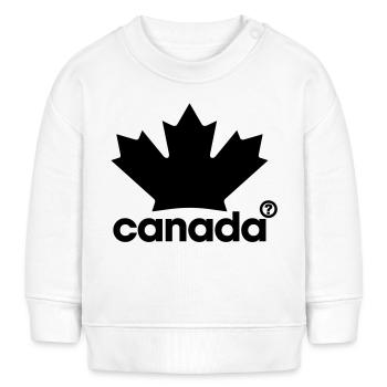 Kanada Ahornblatt – Proudly Canadian Flagge Design - Baby Organic Sweatshirt Baby Changer von Stanley/Stella - Weiß - Vorne
