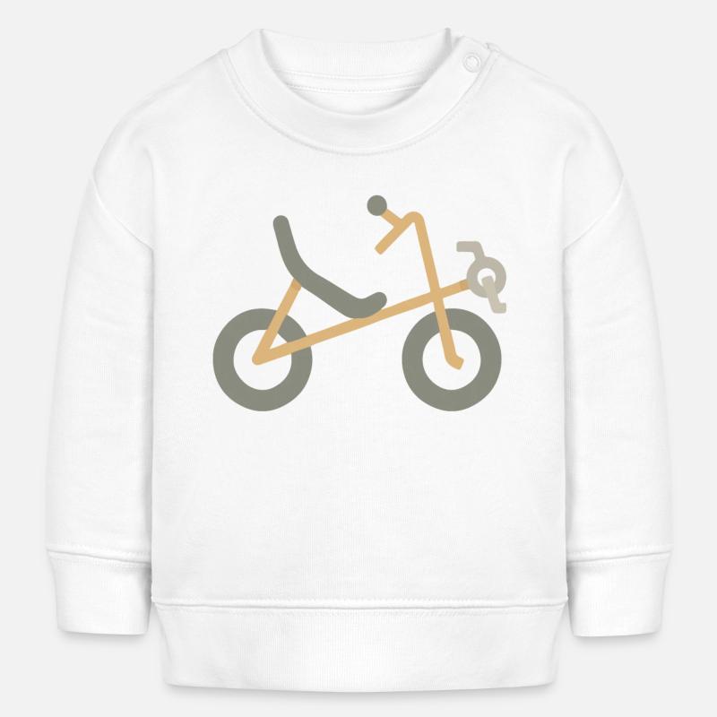 Vélo couché - Sweat bébé bio Stanley/Stella - blanc