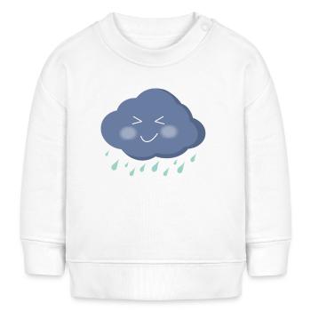 Nuage joyeux, pluie douce - Sweat bébé bio Stanley/Stella - blanc - Devant