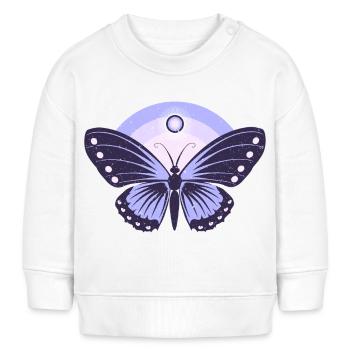 Papillon Lilas mignon - Sweat bébé bio Stanley/Stella - blanc - Devant