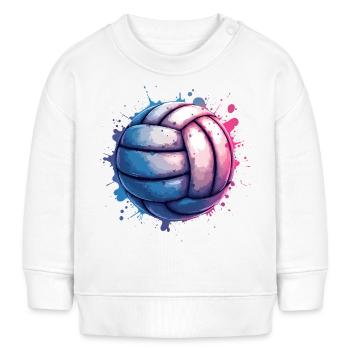 Beach Volleyball Volleyballspieler - Volleyballer - Baby Organic Sweatshirt Baby Changer von Stanley/Stella - Weiß - Vorne