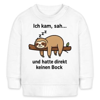 Cadeau paresseux Paresseux Collègue de travail de bureau - Sweat bébé bio Stanley/Stella - blanc - Devant