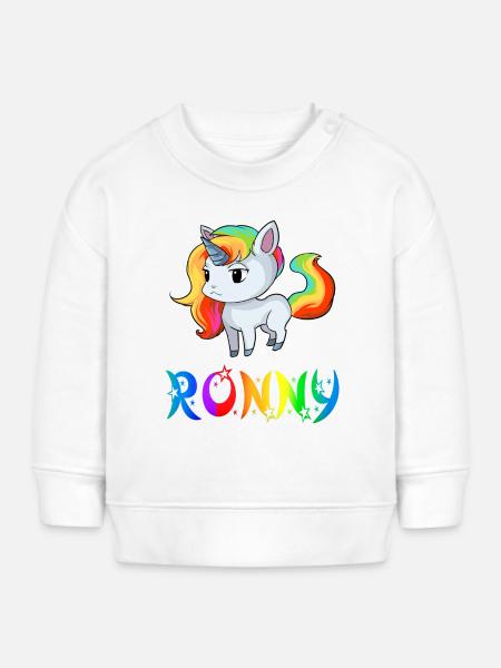 Einhorn Ronny - Baby Organic Sweatshirt Baby Changer von Stanley/Stella - Weiß