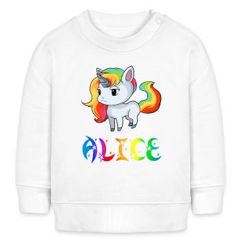 Unicorn Alice - Baby Sweatshirt by Stanley/Stella - white - Front