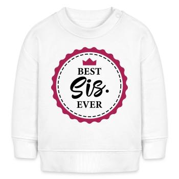Schwester - Baby Organic Sweatshirt Baby Changer von Stanley/Stella - Weiß - Vorne