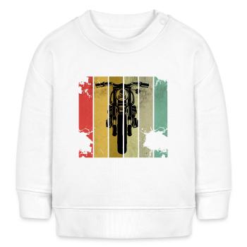 Moto Biker Retro - Sweat bébé bio Stanley/Stella - blanc - Devant