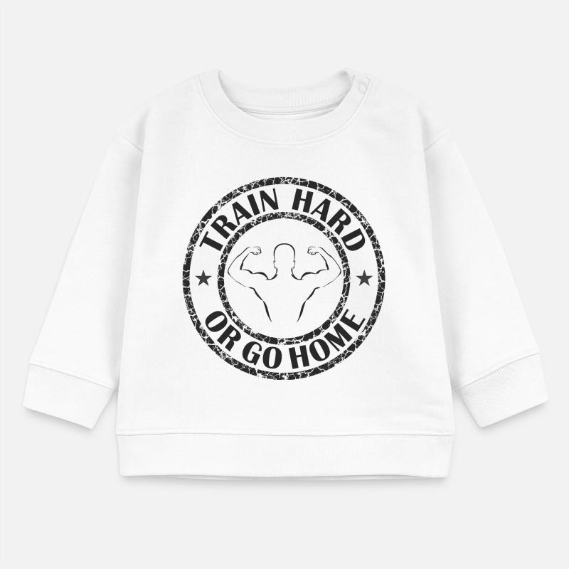 Trainiere hart oder geh nach Hause Baby Organic Sweatshirt Baby Changer von Stanley/Stella