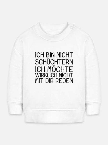 Witziger Spruch - Baby Organic Sweatshirt Baby Changer von Stanley/Stella - Weiß