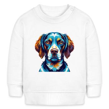 Ariege Pointer Hund Rasse Bunte Karikatur Kawaii - Baby Organic Sweatshirt Baby Changer von Stanley/Stella - Weiß - Vorne