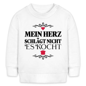 Lustige Sprüche für Köche - Baby Organic Sweatshirt Baby Changer von Stanley/Stella - Weiß - Vorne