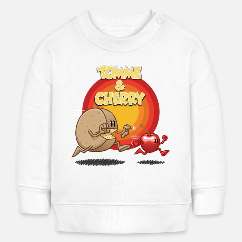 Tomme et cherry - Sweat bébé bio Stanley/Stella - blanc