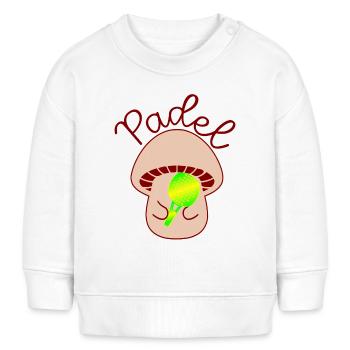 Padel Tennis Champignons - Sweat bébé bio Stanley/Stella - blanc - Devant