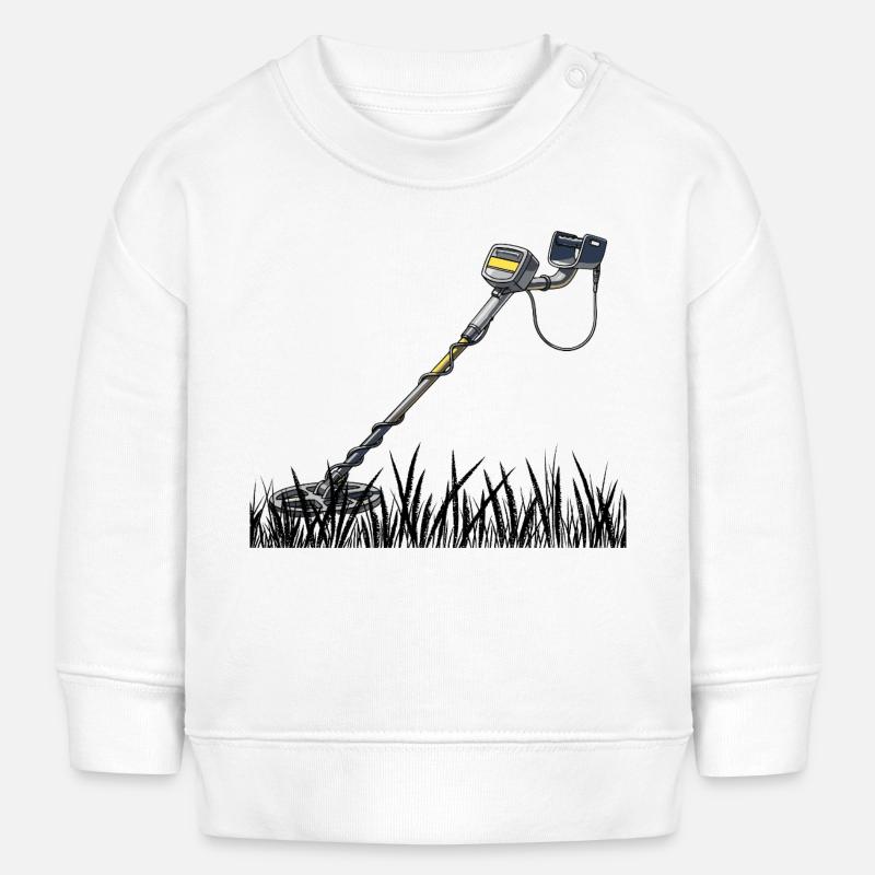 Détecteur de métaux - Sweat bébé bio Stanley/Stella - blanc