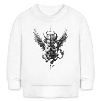 Anges et Démons : Noir et Blanc - Sweat bébé bio Stanley/Stella - blanc - Devant