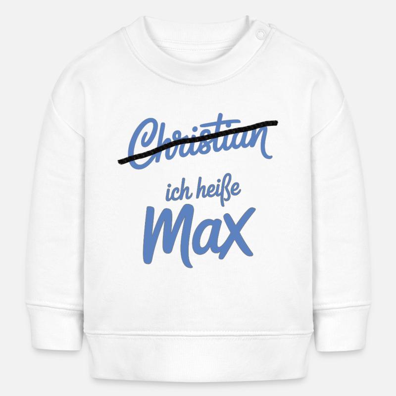 Christian Max Romper - Baby Sweatshirt by Stanley/Stella - white