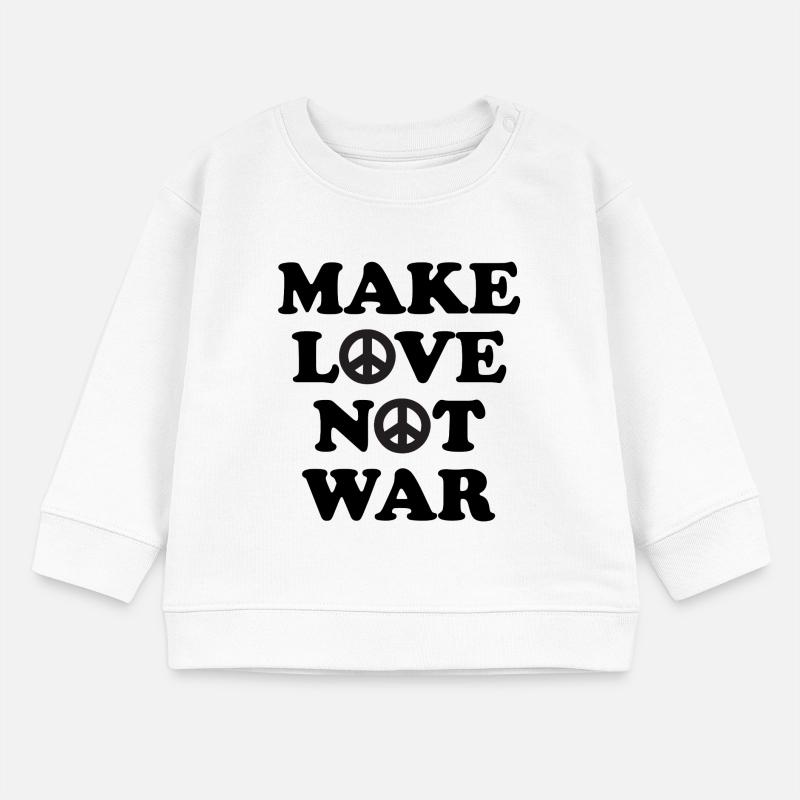 Make Love not War Baby Organic Sweatshirt Baby Changer von Stanley/Stella