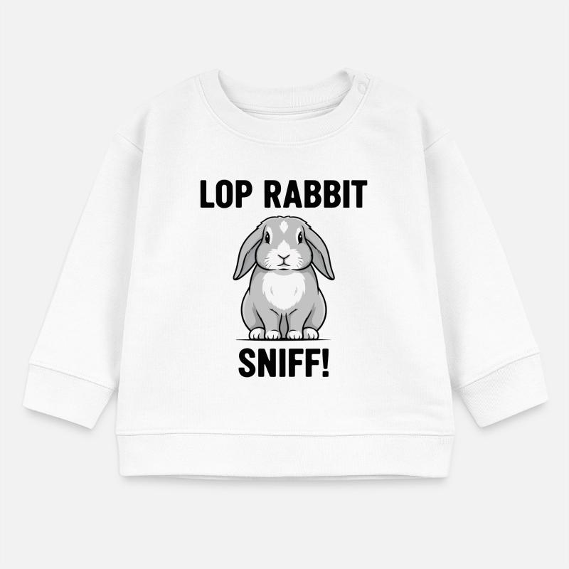 Ram Rabbit Sniff Lop Rabbit Grey Baby Sweatshirt by Stanley/Stella