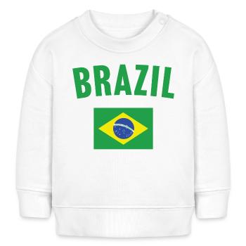 Drapeau du Brésil - Sweat bébé bio Stanley/Stella - blanc - Devant