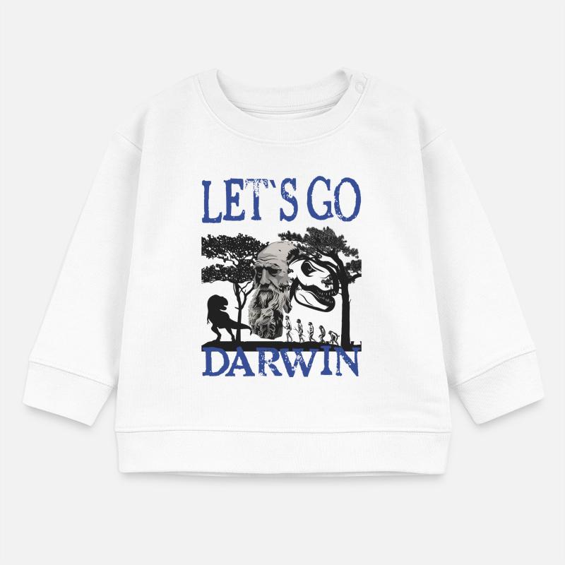 Charles Darwin Evolution textile Geschenkidee Baby Organic Sweatshirt Baby Changer von Stanley/Stella