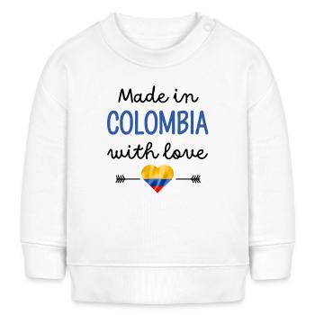 Made in Colombia with Love – Baby Clothes - Baby Sweatshirt by Stanley/Stella - white - Front